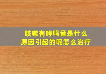 咳嗽有哮鸣音是什么原因引起的呢怎么治疗