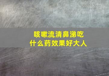 咳嗽流清鼻涕吃什么药效果好大人