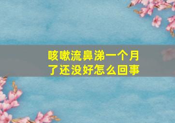 咳嗽流鼻涕一个月了还没好怎么回事