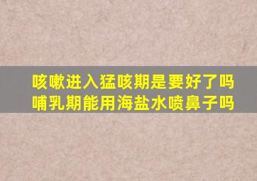 咳嗽进入猛咳期是要好了吗哺乳期能用海盐水喷鼻子吗