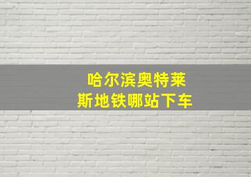 哈尔滨奥特莱斯地铁哪站下车