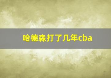 哈德森打了几年cba