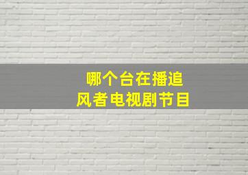 哪个台在播追风者电视剧节目