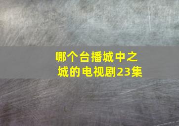 哪个台播城中之城的电视剧23集