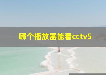 哪个播放器能看cctv5