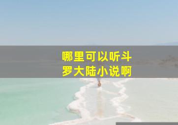 哪里可以听斗罗大陆小说啊