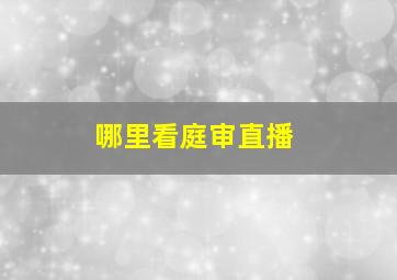 哪里看庭审直播