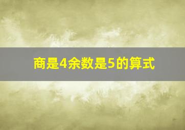 商是4余数是5的算式