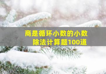 商是循环小数的小数除法计算题100道