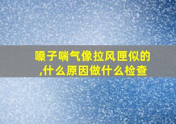 嗓子喘气像拉风匣似的,什么原因做什么检查