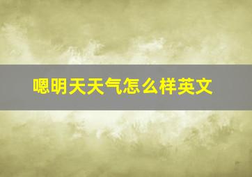 嗯明天天气怎么样英文