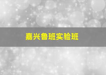 嘉兴鲁班实验班