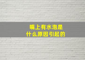 嘴上有水泡是什么原因引起的