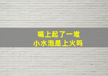 嘴上起了一堆小水泡是上火吗