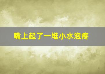 嘴上起了一堆小水泡疼