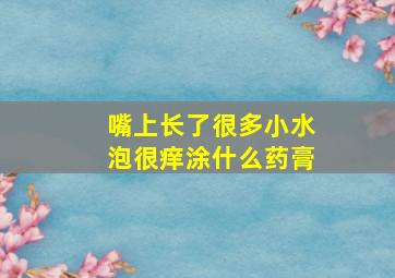 嘴上长了很多小水泡很痒涂什么药膏