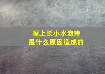 嘴上长小水泡痒是什么原因造成的