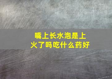 嘴上长水泡是上火了吗吃什么药好