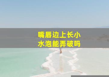 嘴唇边上长小水泡能弄破吗