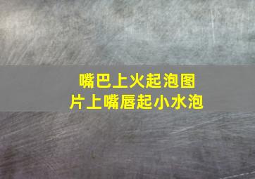 嘴巴上火起泡图片上嘴唇起小水泡