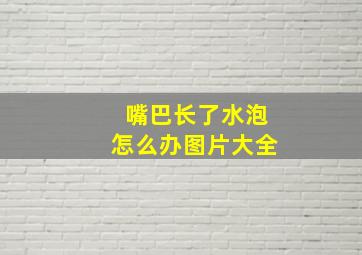 嘴巴长了水泡怎么办图片大全