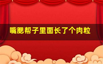 嘴腮帮子里面长了个肉粒