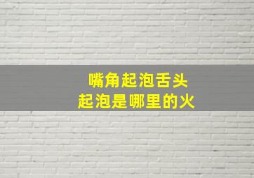 嘴角起泡舌头起泡是哪里的火