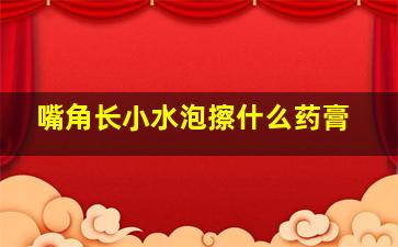 嘴角长小水泡擦什么药膏