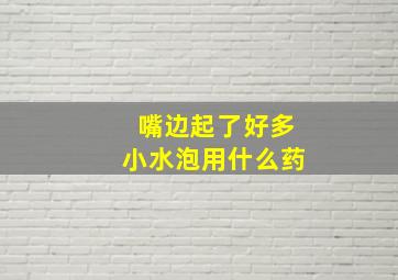 嘴边起了好多小水泡用什么药