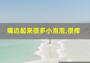 嘴边起来很多小泡泡,很痒