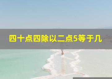 四十点四除以二点5等于几