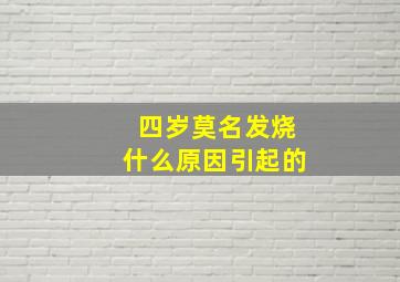 四岁莫名发烧什么原因引起的