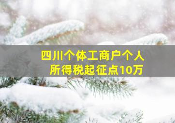 四川个体工商户个人所得税起征点10万