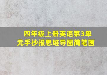 四年级上册英语第3单元手抄报思维导图简笔画