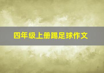 四年级上册踢足球作文