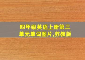 四年级英语上册第三单元单词图片,苏教版