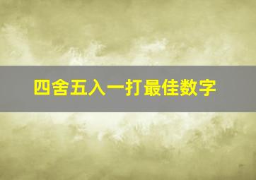 四舍五入一打最佳数字