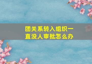 团关系转入组织一直没人审批怎么办