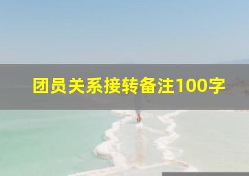 团员关系接转备注100字