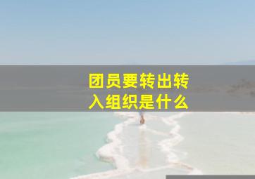 团员要转出转入组织是什么