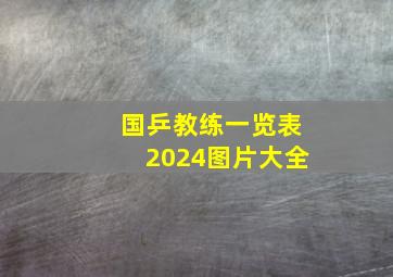 国乒教练一览表2024图片大全