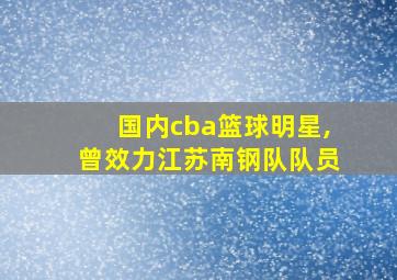 国内cba篮球明星,曾效力江苏南钢队队员