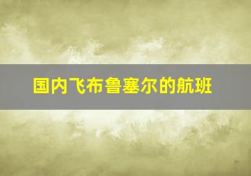 国内飞布鲁塞尔的航班