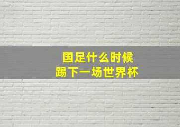 国足什么时候踢下一场世界杯