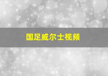 国足威尔士视频