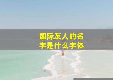 国际友人的名字是什么字体