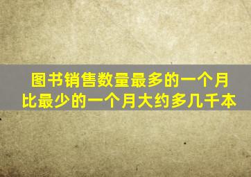 图书销售数量最多的一个月比最少的一个月大约多几千本