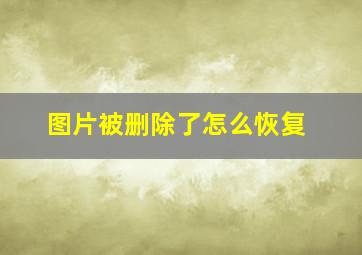 图片被删除了怎么恢复