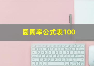 圆周率公式表100