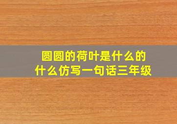 圆圆的荷叶是什么的什么仿写一句话三年级